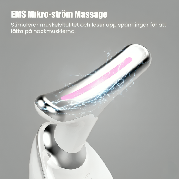 InfraRelief™ EMS mikro-ström massage – stimulerar muskelvitalitet och löser upp spänningar i nackmusklerna