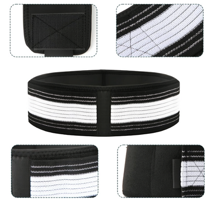 Bäckenbälte i svart med justerbar kompression för stöd vid rygg, SI-leder och höfter